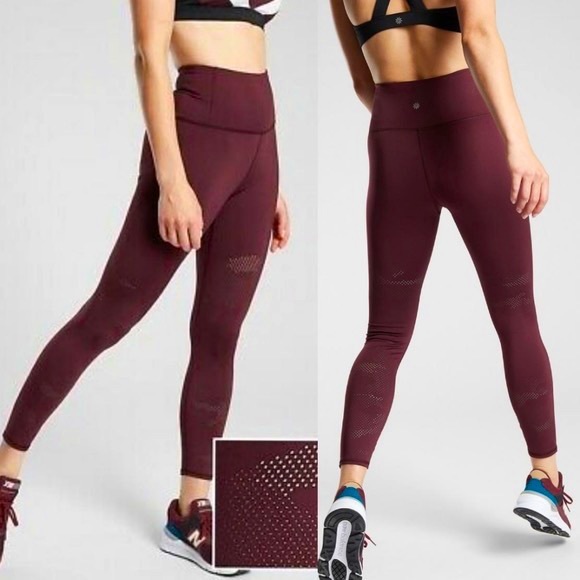 Athleta Persistence Laser Cut 7/8 Leggins - Picture 1 of 5